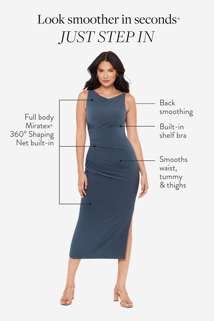 Maxi Shaping Dress in Slate Grey