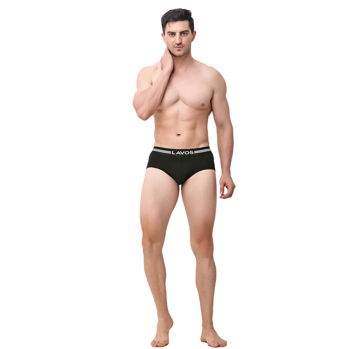Men's Bamboo Cotton Solid Brief - Ultra Soft, Breathable & Anti-Odour