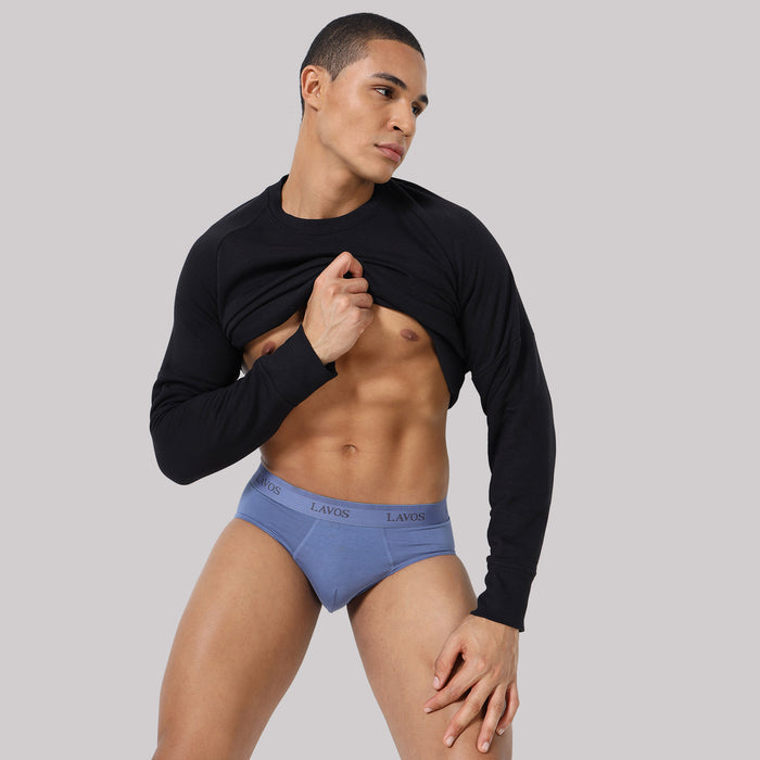 Men’s Solid Brief with Classic Fit & Reliable Support