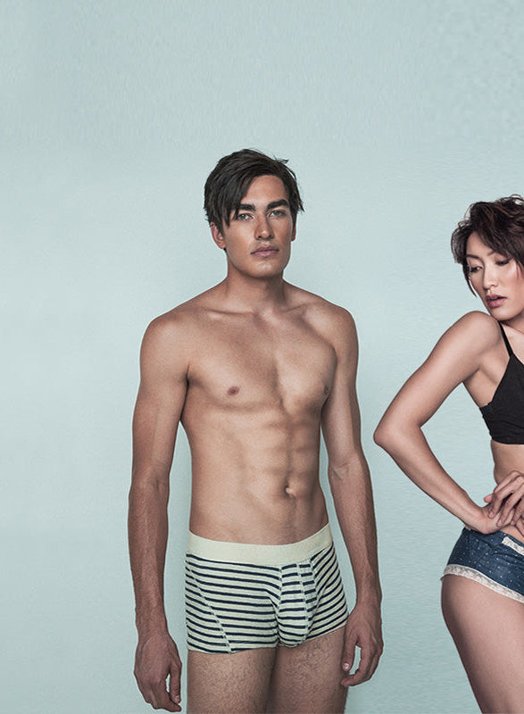 Men's  Striped Hemp Boxer Brief