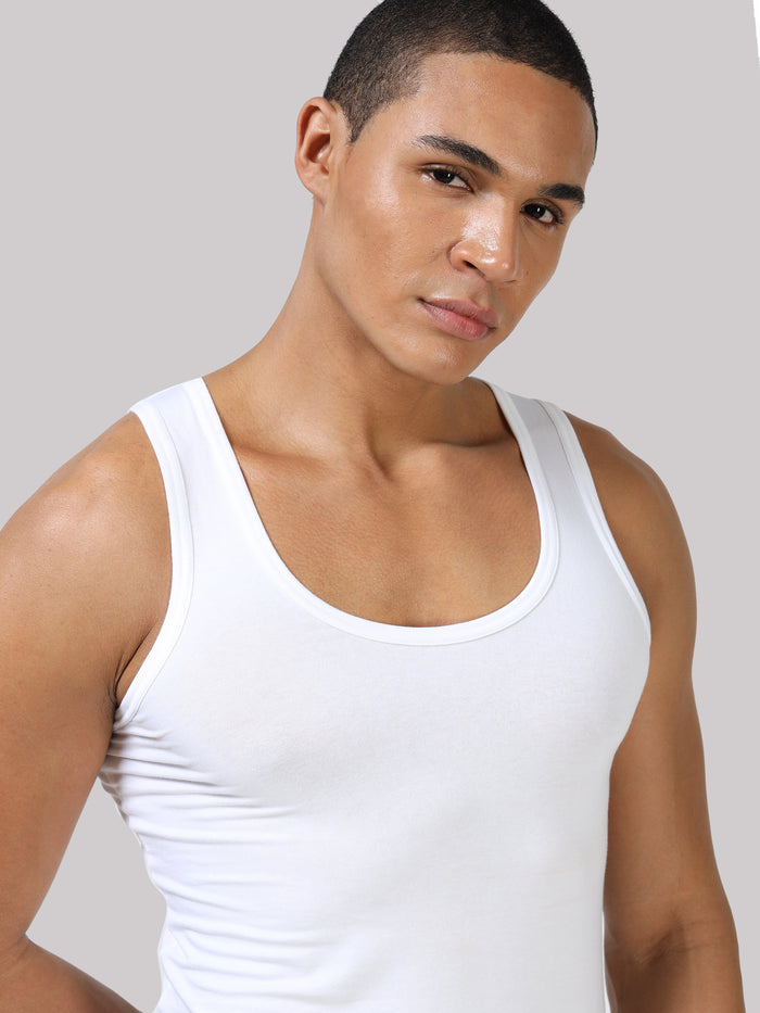 Men’s White Vest for Daily Comfort & Easy Layering