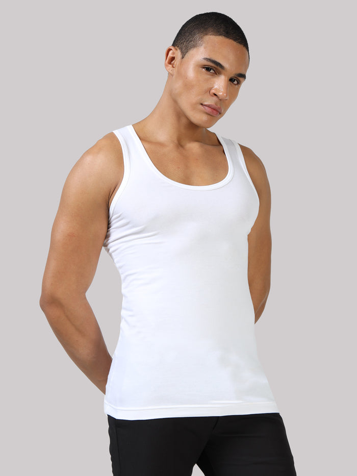 Men’s White Vest for Daily Comfort & Easy Layering