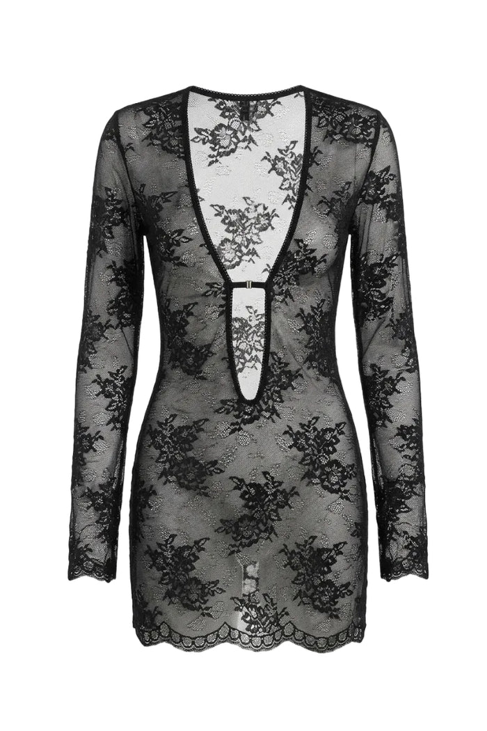 Merci black mini resort dress