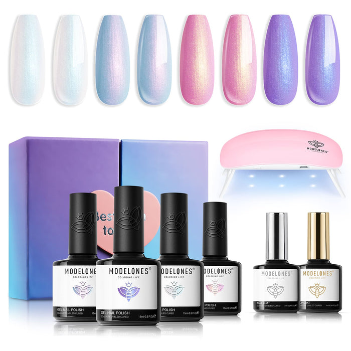 Mermaid Treasure - 7Pcs 4 Colors Gel Nail Polish Kit (Limited Edition) Gel Polish Kit MODELONES #