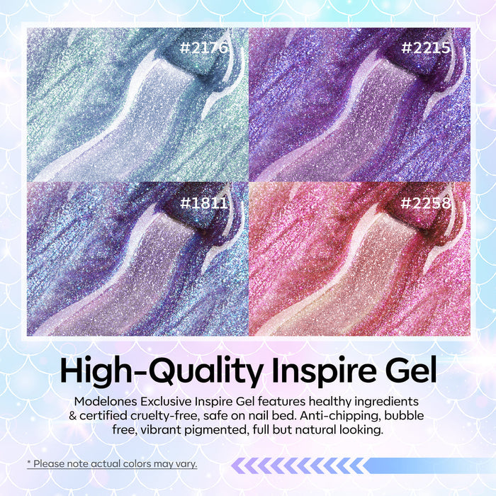 Mermaid Treasure - 7Pcs 4 Colors Gel Nail Polish Kit (Limited Edition) Gel Polish Kit MODELONES #