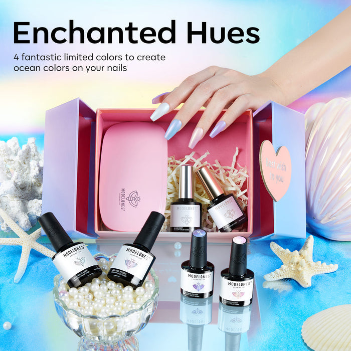 Mermaid Treasure - 7Pcs 4 Colors Gel Nail Polish Kit (Limited Edition) Gel Polish Kit MODELONES #