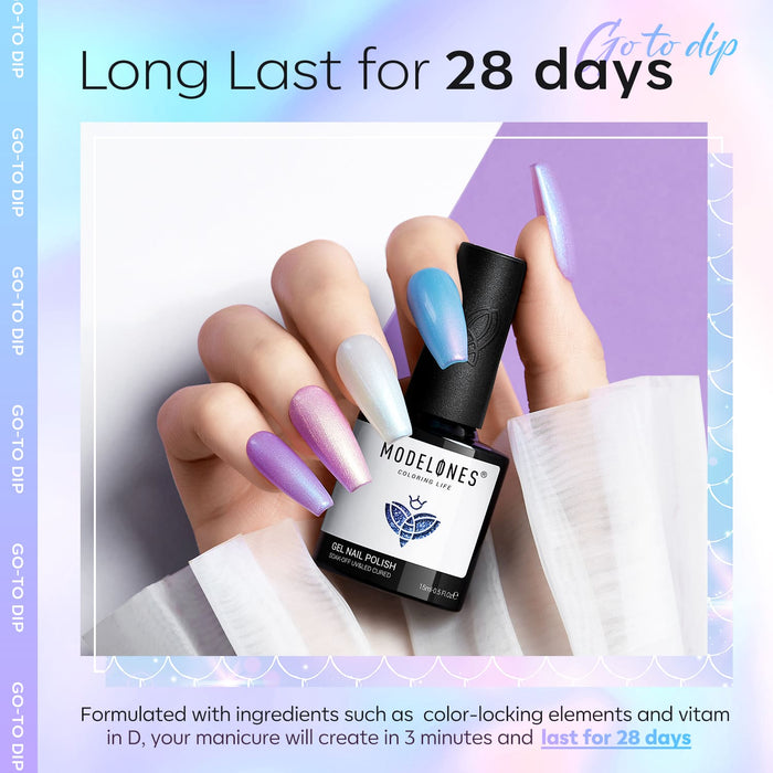 Mermaid Treasure - 7Pcs 4 Colors Gel Nail Polish Kit (Limited Edition) Gel Polish Kit MODELONES #