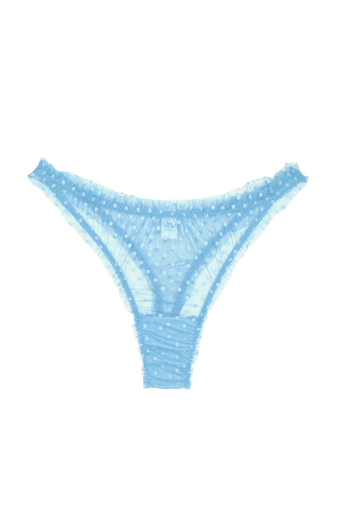 Mimi Blue dots high waisted thongs - yesUndress