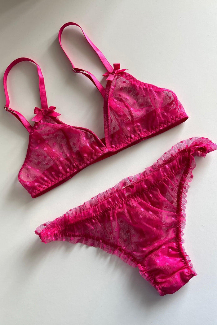 Mimi Fuchsia dots soft bra - yesUndress