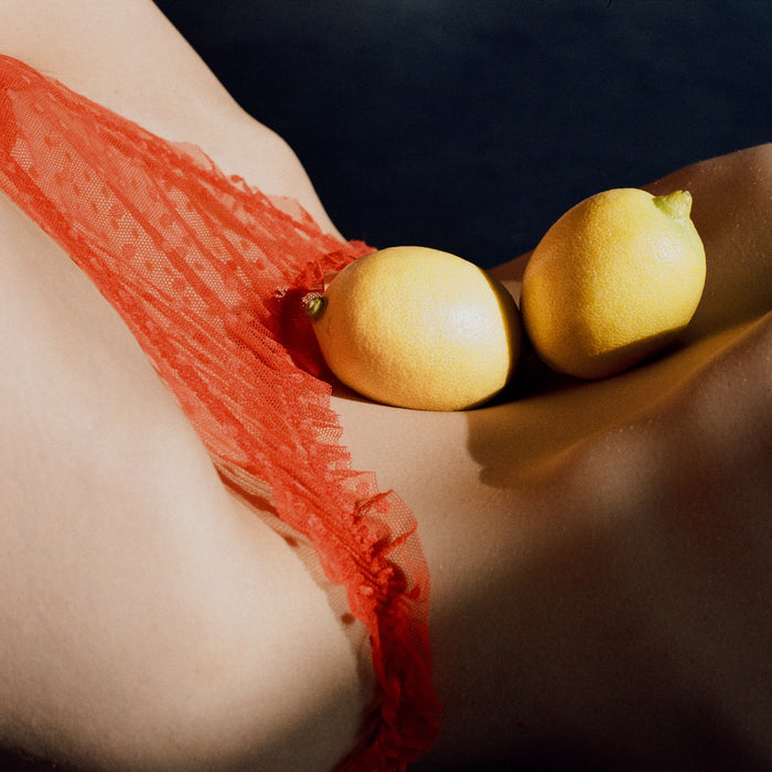 Mimi Orange dots high waisted thongs
