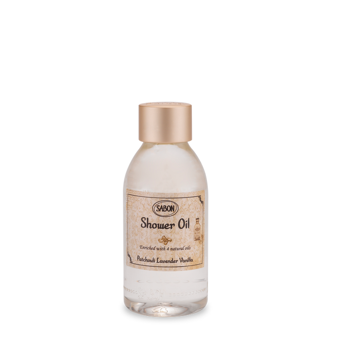 Mini Shower Oil Patchouli Lavender Vanilla 100mL