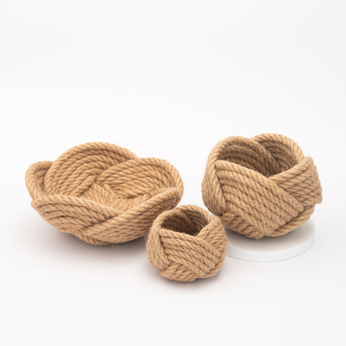 Mini jute rope planter in a natural tan color | Gifts that combat human trafficking