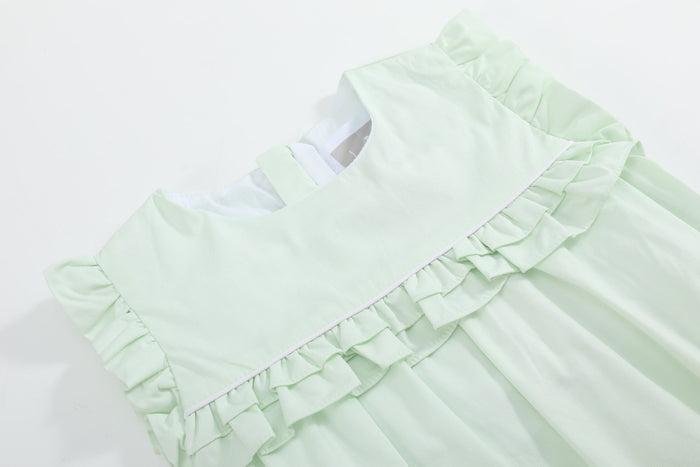 Mint Green Ruffle Jumper Romper - Lil Cactus