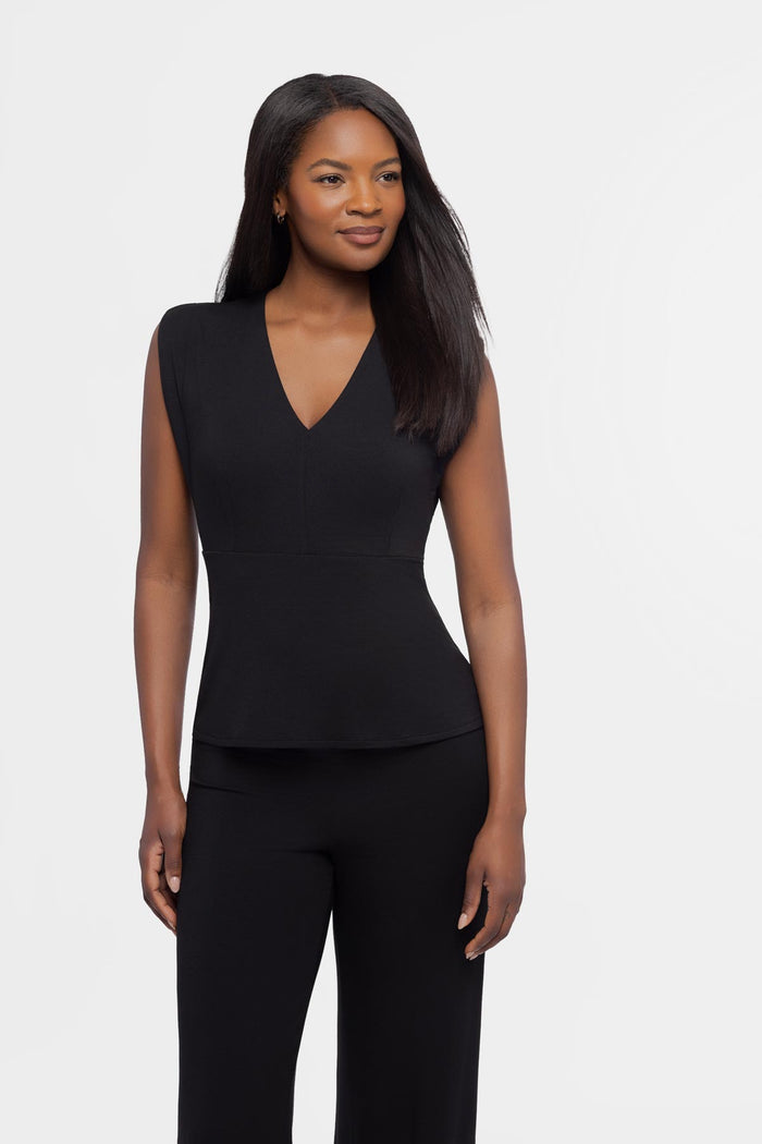 Miraluxe Sleeveless Top in Black