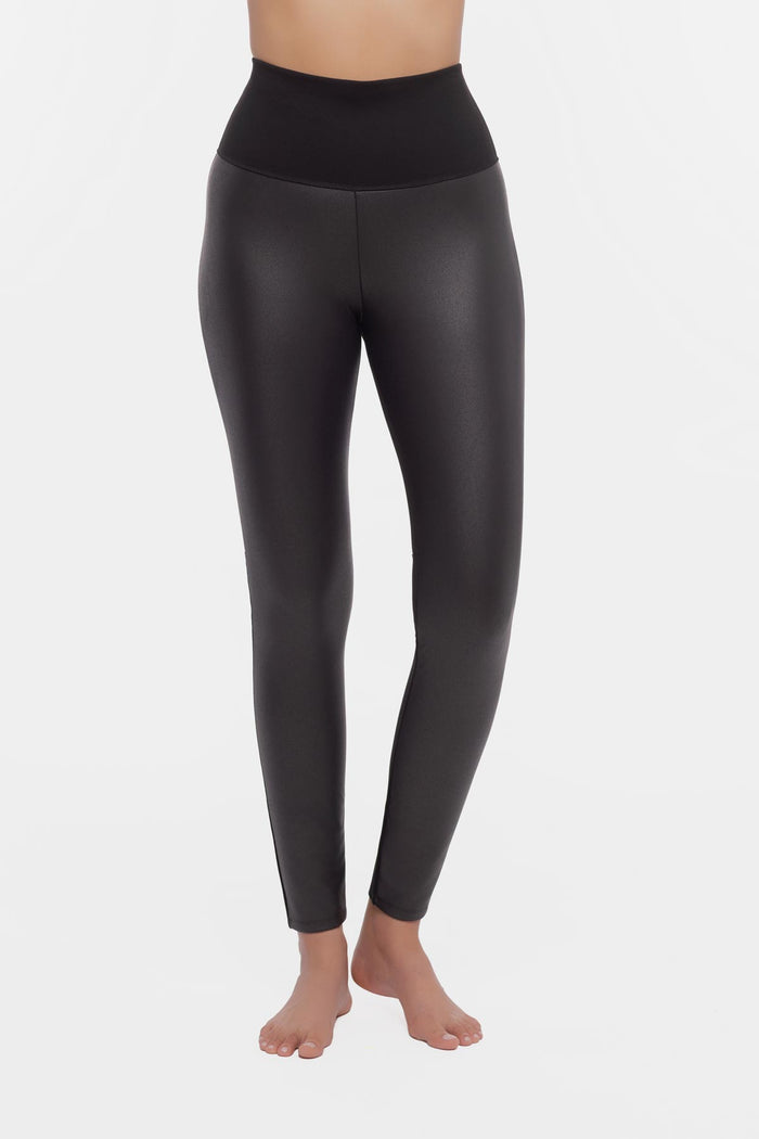 Mirasculpt Mix Media Legging in Black
