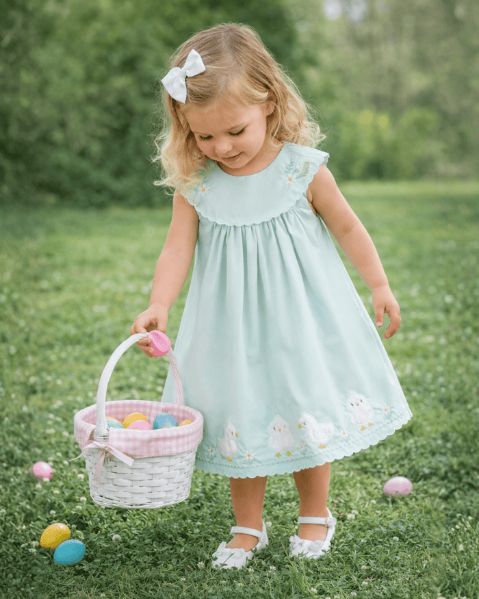 Misty Blue Fuzzy Chickies Dress - Lil Cactus
