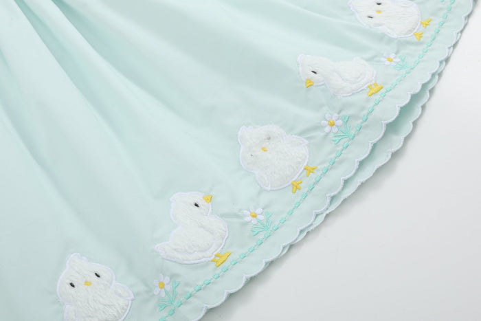Misty Blue Fuzzy Chickies Dress - Lil Cactus