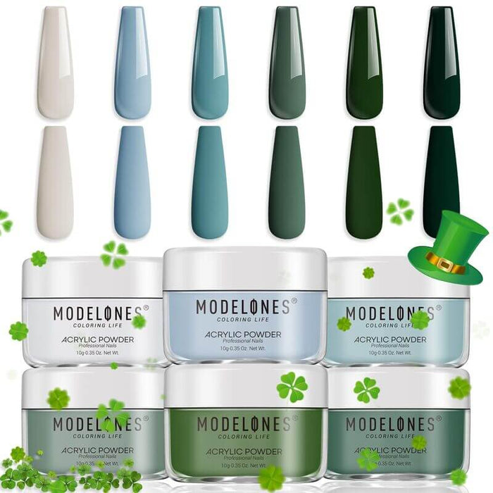 Misty Forest - 6Pcs Acrylic Powder Set (0.35 Oz) Acrylic Powder Set MODELONES #