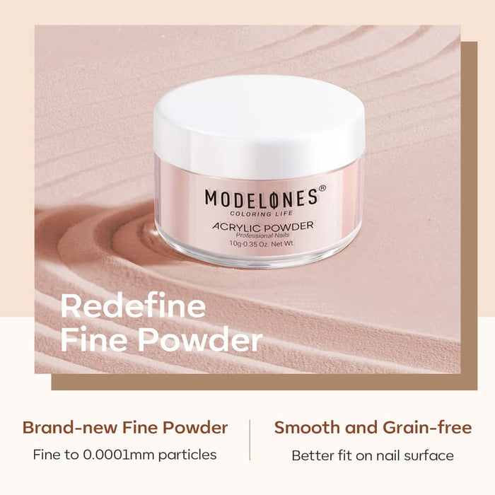 Mocha - 6Pcs Acrylic Powder Set (0.35 Oz) Acrylic Powder Set MODELONES #
