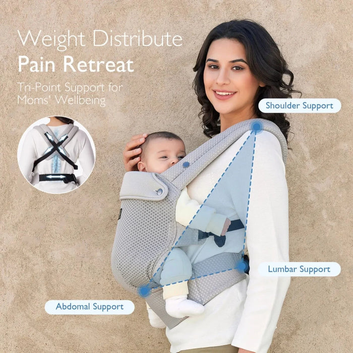 Momcozy Baby Carrier Newborn to Toddler Air Mesh - Grey - ebebek - Black Friday