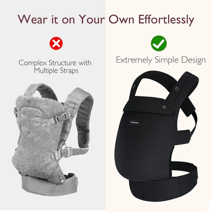 Momcozy Baby Carrier Newborn to Toddler Cotton - Black - ebebek - Black Friday