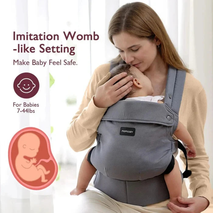 Momcozy Baby Carrier Newborn to Toddler Cotton - Grey - ebebek - Black Friday