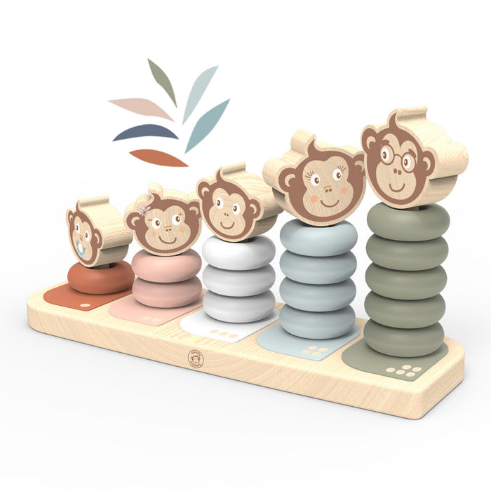 Monkey Family Stacker - Babies in Bloom