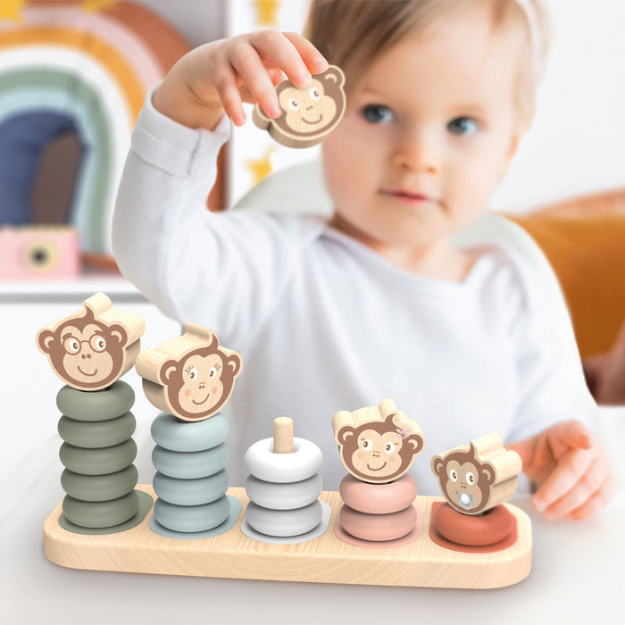 Monkey Family Stacker - Babies in Bloom