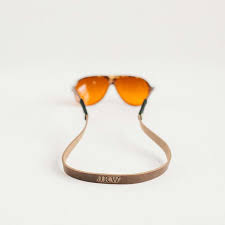 Monogrammed Leather Sunglass Strap