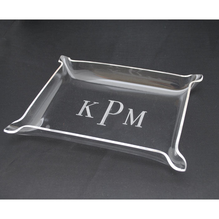 Monogrammed Lucite Nesting Tray
