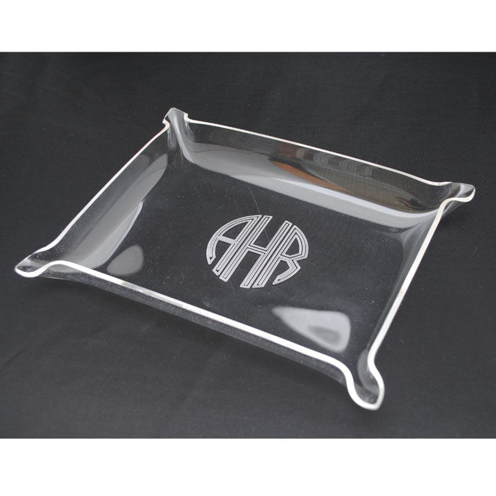 Monogrammed Lucite Nesting Tray