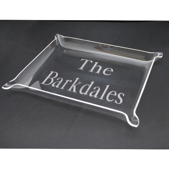 Monogrammed Lucite Nesting Tray