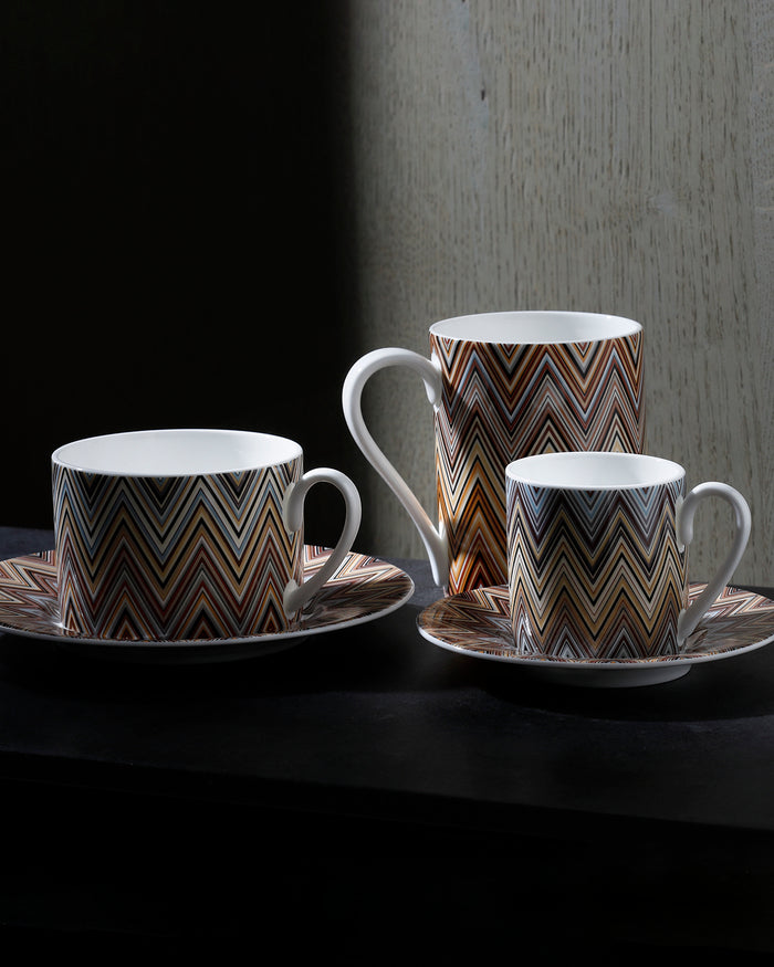 Mug Cup ZIG ZAG in Luxury Box Jarris 148 diam. 3", H 3.9", cap. 12.5 oz