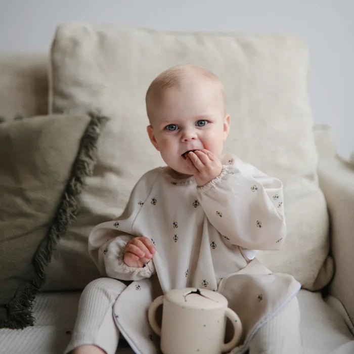 Mushie - Long Sleeve Bib in Bees