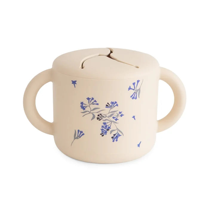 Mushie - Silicone Snack Cup in Lilac Flowers