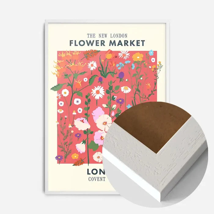 21x30cm | 8¼ x 11¾in / White Wood Frame
