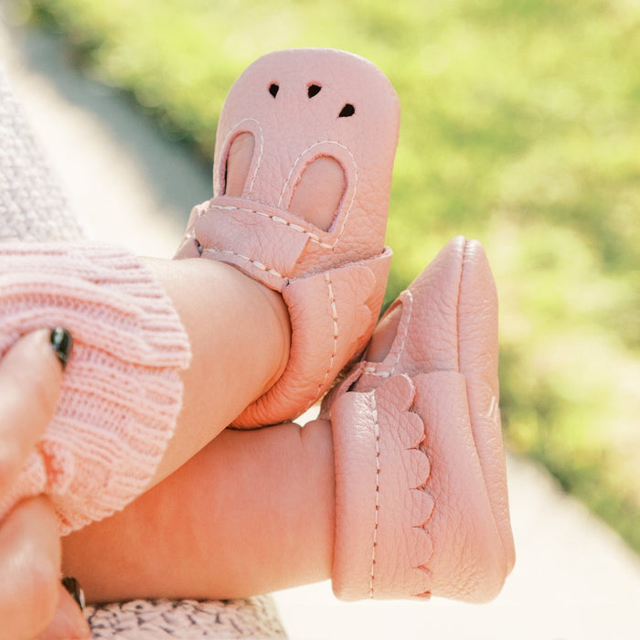 Newborn Blush Mary Jane Baby Shoe - Babies in Bloom