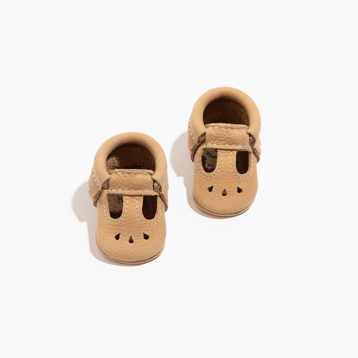 Newborn Weathered Brown Mary Jane Baby Shoe - Babies in Bloom