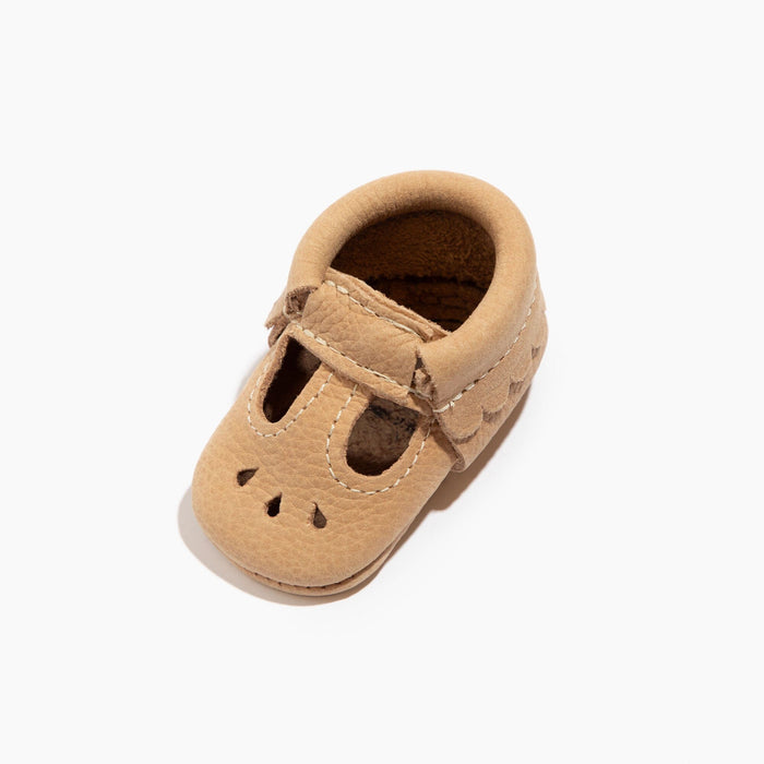 Newborn Weathered Brown Mary Jane Baby Shoe - Babies in Bloom