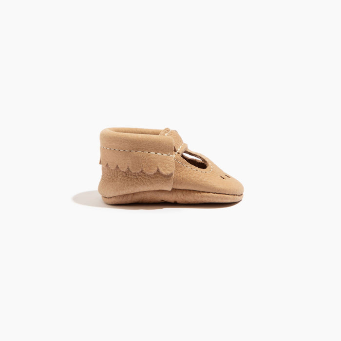 Newborn Weathered Brown Mary Jane Baby Shoe - Babies in Bloom