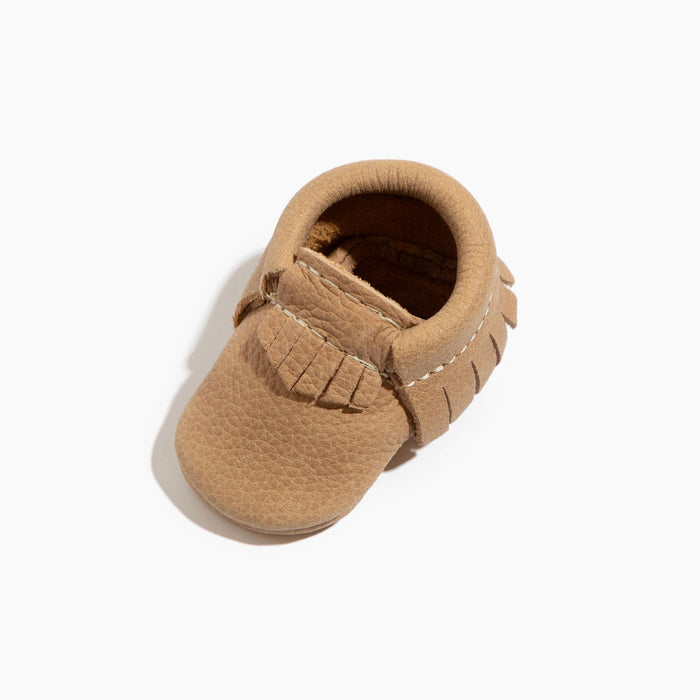 Newborn Weathered Brown Moccasin Baby Shoe - Babies in Bloom