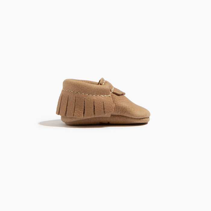 Newborn Weathered Brown Moccasin Baby Shoe - Babies in Bloom
