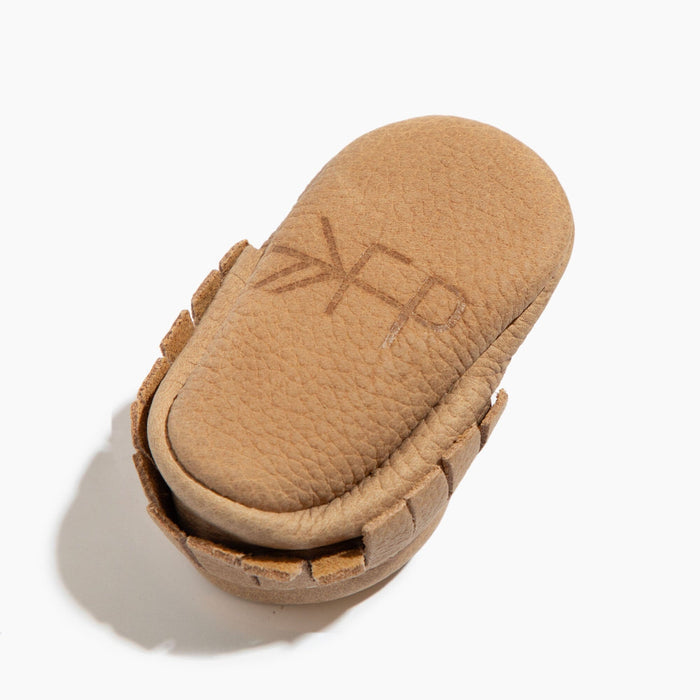 Newborn Weathered Brown Moccasin Baby Shoe - Babies in Bloom