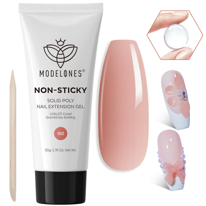 Crystal Aurora - Non-Stick Hands Solid Builder Gel (50g) Solid Builder Gel MODELONES #nude