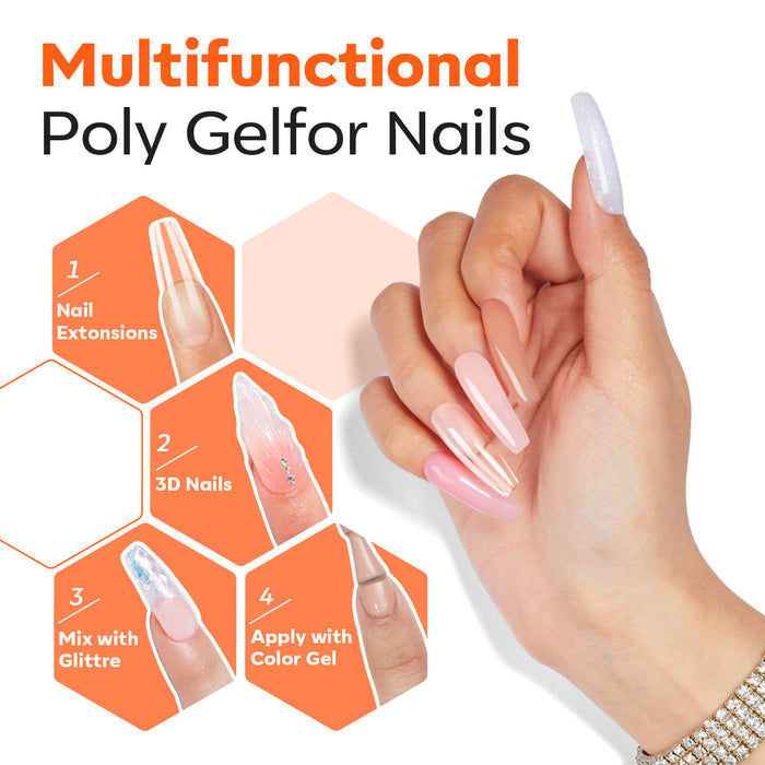 Crystal Aurora - Non-Stick Hands Solid Builder Gel (50g) Solid Builder Gel MODELONES #