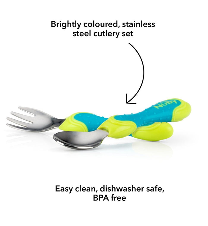 Nuby Stainless Steel Cutlery - ebebek - Black Friday