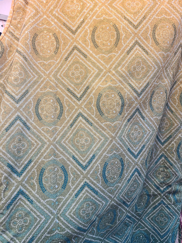 Ombre Bandhini Kurta Set
