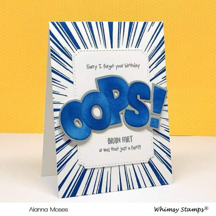 Oops Word and Shadow Die Set - Whimsy Stamps
