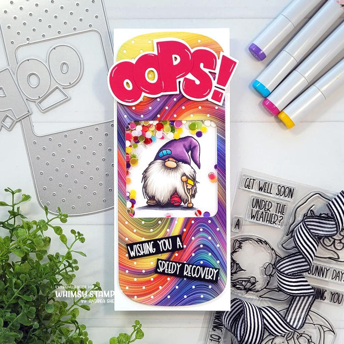 Oops Word and Shadow Die Set - Whimsy Stamps
