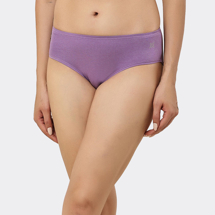 Organic Bamboo Inner elastic Mid waist Hipster for Women- (Pack of 3)